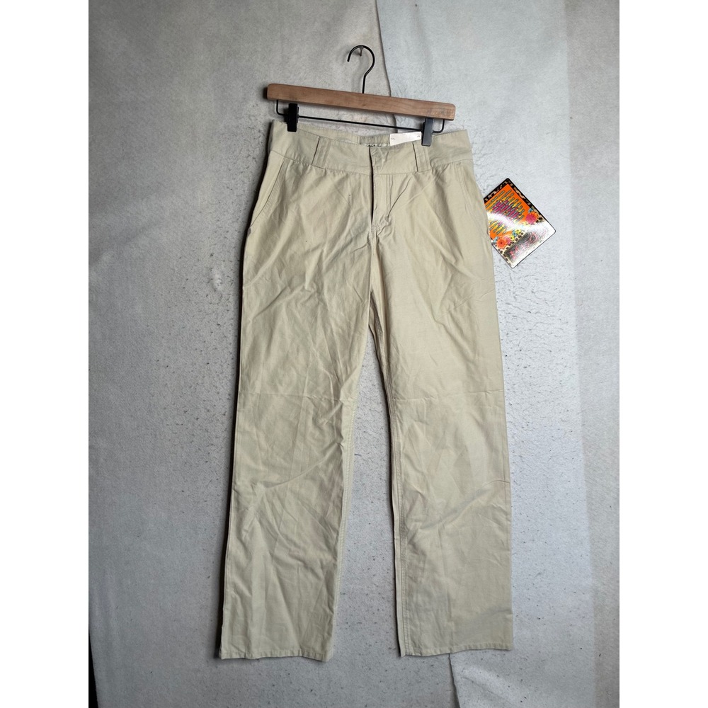 VTG NWT Mudd Jeans Low Rise Flare Pants Cement Tan Y2K Deadstock 4SPF30K Mens 7